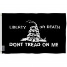 Liberty Or Death Gadsden Flag - Don't Tread On Me Flag with Brass Grommets 3X5Ft Banner USA