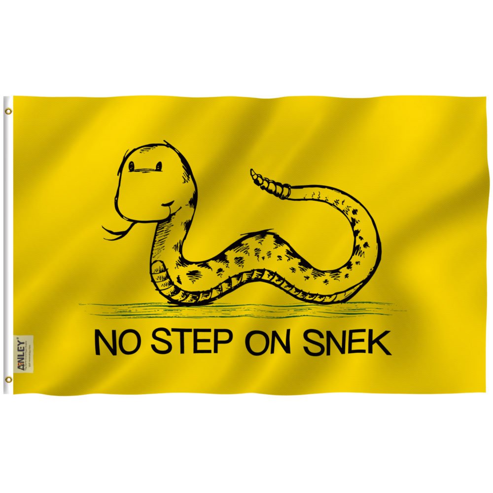 No Step On Snek Flag - Tea Party Flag with Brass Grommets 3X5Ft Banner USA