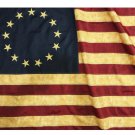 Tea-Stained Betsy Ross Flag with Brass Grommets 3X5Ft Banner USA