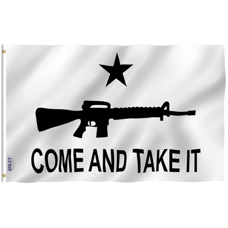 M-4 Gonzales Come and Take It Flag - M4 Carbine Flag with Brass Grommets 3X5Ft Banner USA