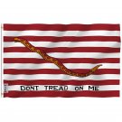 First Navy Jack Flag - Dont Tread On Me Flag with Brass Grommets 3X5Ft Banner USA