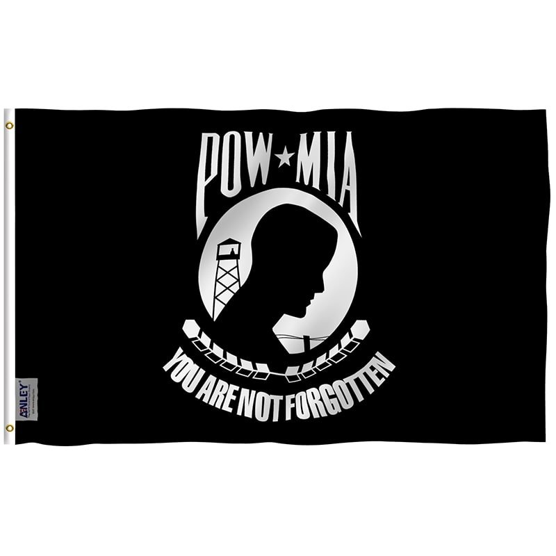 Fly Breeze POW MIA Polyester Flag with Brass Grommets 3X5Ft Banner USA