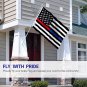 Fly Breeze Thin Blue and Red Line USA Flag with Brass Grommets 3X5Ft Banner USA