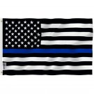 Fly Breeze Thin Blue Line USA Flag with Brass Grommets 3X5Ft Banner USA