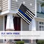 Fly Breeze Thin Blue Line USA Flag with Brass Grommets 3X5Ft Banner USA