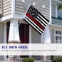 Fly Breeze Thin Red Line USA Flag with Brass Grommets 3X5Ft Banner USA