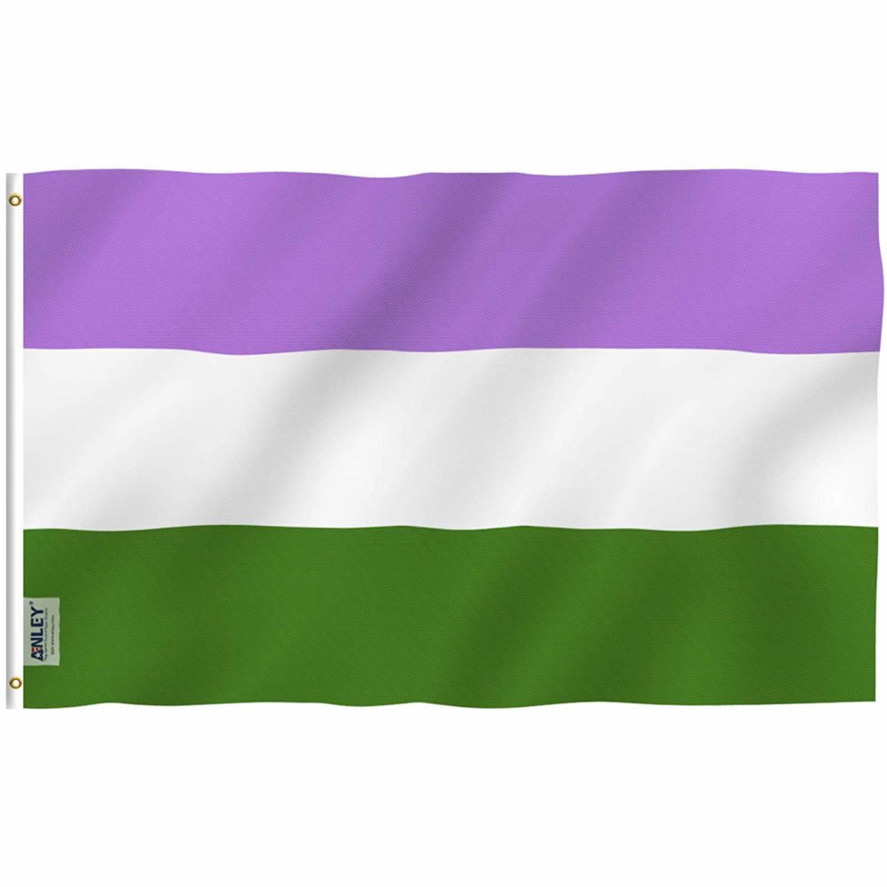 Fly Breeze Genderqueer Flag with Brass Grommets 3X5Ft Banner USA Polyester