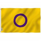 Fly Breeze Intersex Flag with Brass Grommets 3X5Ft Banner USA Polyester