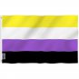 Fly Breeze Non-Binary Pride Flag with Brass Grommets 3X5Ft Banner USA Polyester