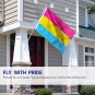 Fly Breeze Pansexual Pride Flag with Brass Grommets 3X5Ft Banner USA Polyester