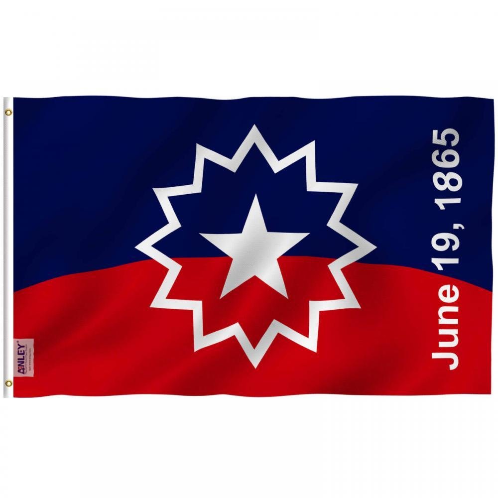 Fly Breeze 3&Atilde;�5 Foot Juneteenth Flag with Brass Grommets 3X5Ft Banner USA Polyester