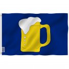 Beer Mug Flag with Brass Grommets 3X5Ft Banner USA Polyester