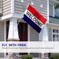 Fly Breeze Ceremonial Welcome Flag with Brass Grommets 3X5Ft Banner USA Polyester