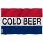 Fly Breeze Cold Beer Flag with Brass Grommets 3X5Ft Banner USA Polyester