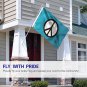 Fly Breeze Peace Symbol Flag with Brass Grommets 3X5Ft Banner USA Polyester