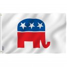 Fly Breeze Republican Party Flag with Brass Grommets 3X5Ft Banner USA Polyester