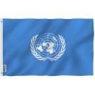 Fly Breeze United Nations Flag with Brass Grommets 3X5Ft Banner USA Polyester