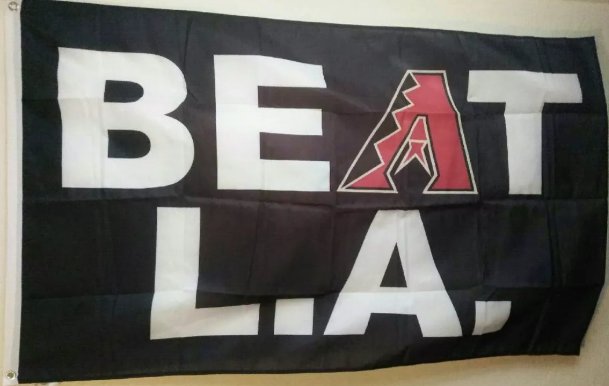 Arizona Diamondbacks Beat L.a flag 3X5Ft Banner USA Polyester with Brass Grommets