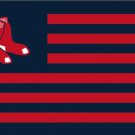 Boston Red Sox American Stripes flag 3X5Ft Banner USA Polyester with Brass Grommets