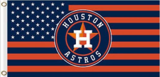 Houston Astros American Team flag 3X5Ft Banner USA Polyester with Brass Grommets - 20