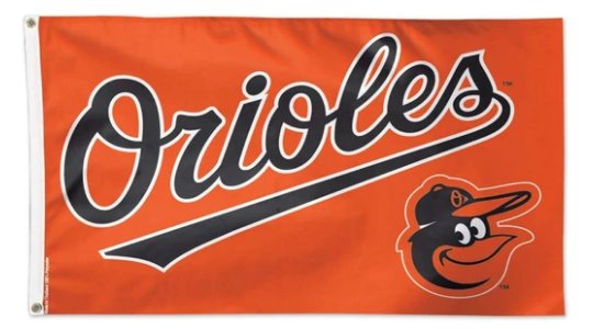 Baltimore Orioles Logo Orange flag 3X5Ft Banner USA Polyester with Brass Grommets - 13