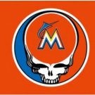 Miami Marlins Dead Skull flag 3X5Ft Banner USA Polyester with Brass Grommets