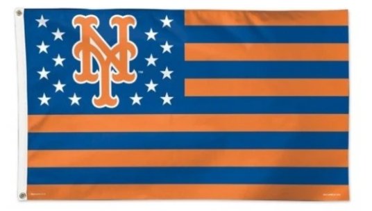 New York Mets Star and Stripes US flag 3X5Ft Banner USA Polyester with Brass Grommets