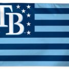 Tampa Bay Rays Star and Stripes flag 3X5Ft Banner USA Polyester with Brass Grommets