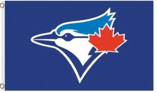 Toronto Blue Jays US Flag Blue 3X5Ft Banner USA Polyester with Brass Grommets