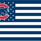 Chicago Cubs Flag with Star and Stripe Flag 3X5Ft Banner USA Polyester with Brass Grommets