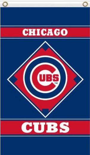 Chicago Cubs Sport US Flag 3X5Ft Banner USA Polyester with Brass Grommets