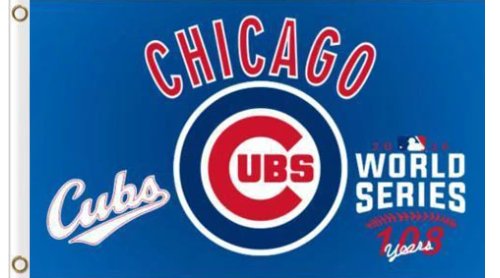 Chicago Cubs 2016 World Series Flag 3X5Ft Banner USA Polyester with Brass Grommets