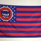 Chicago Cubs with Star and Stripe US Flag 3X5Ft Banner USA Polyester with Brass Grommets