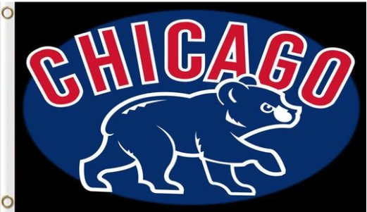 Chicago Cub Team US Flag 3X5Ft Banner USA Polyester with Brass Grommets