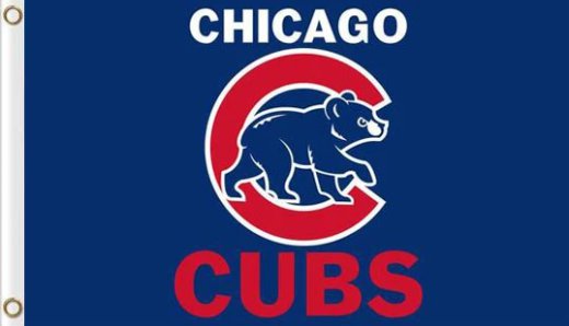 Chicago Cub Team US Flag 3X5Ft Banner USA Polyester with Brass Grommets - 1