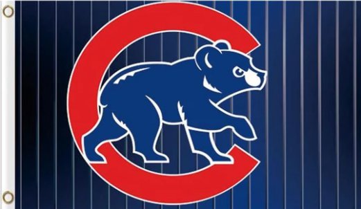 Chicago Cub Team US Flag 3X5Ft Banner USA Polyester with Brass Grommets - 2