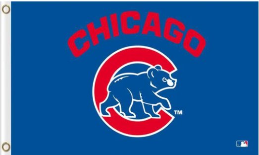 Chicago Cubs wordmark Flag 3X5Ft Banner USA Polyester with Brass Grommets - 8