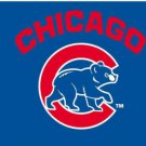 Chicago Cubs wordmark Flag 3X5Ft Banner USA Polyester with Brass Grommets - 8