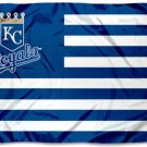 Kansas City Royals Nation US Flag 3X5Ft Banner USA Polyester with Brass Grommets