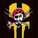 Pittsburgh Pirates Punisher Skull Flag 3X5Ft Banner USA Polyester with Brass Grommets