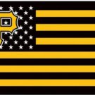 Pittsburgh Pirates USA American Flag 3X5Ft Banner USA Polyester with Brass Grommets
