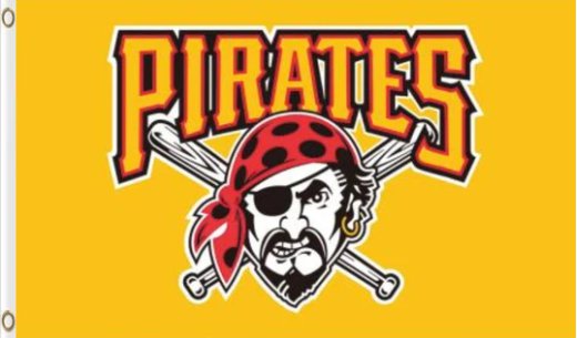 Pittsburgh Pirates Yellow  Flag 3X5Ft Banner USA Polyester with Brass Grommets