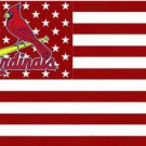 St. Louis Cardinals Star And Stripes Nation American Flag 3X5Ft Banner Polyester with Brass Grommets