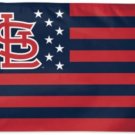 St. Louis Cardinals Star And Stripes Flag 3X5Ft Banner Polyester with Brass Grommets