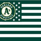 Oakland Athletics USA Stars Flag 3X5Ft Banner USA Polyester with Brass Grommets