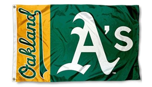 Oakland Athletics Deluxe Baseball Flag 3X5Ft Banner USA Polyester with Brass Grommets