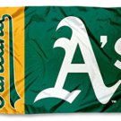 Oakland Athletics Deluxe Baseball Flag 3X5Ft Banner USA Polyester with Brass Grommets