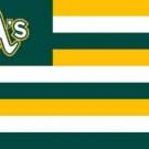 Oakland Athletics Nation Stripe Flag 3X5Ft Banner USA Polyester with Brass Grommets