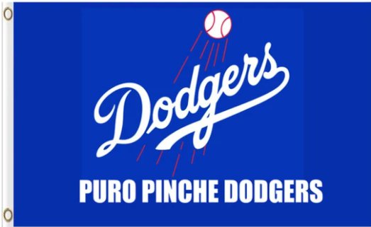 Los Angeles Dodgers Pure Pinche Dodgers Flag 3X5Ft Banner USA Polyester with Brass Grommets