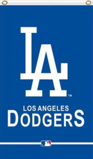 Los Angeles Dodgers Vertical Flag 3X5Ft Banner USA Polyester with Brass Grommets
